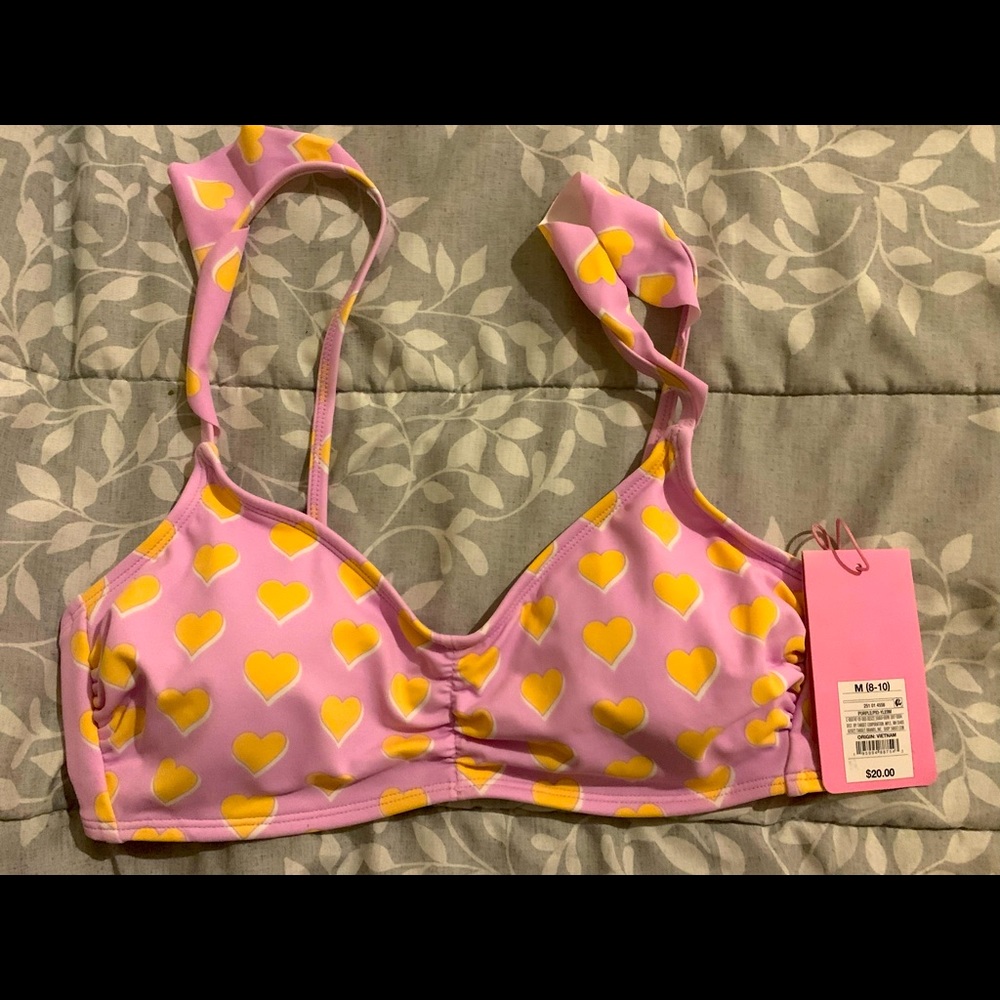 SCL Purple Hearts swim top